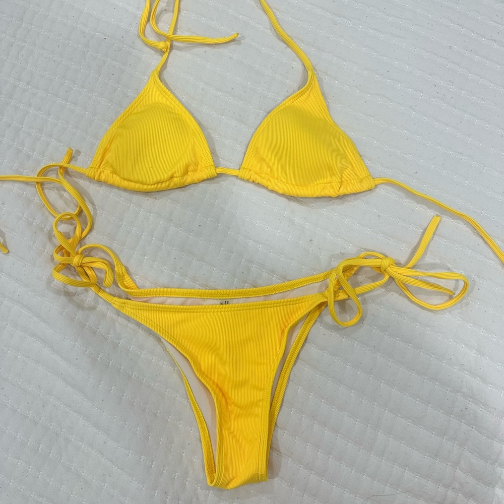 Yellow Triangle Bikini Set